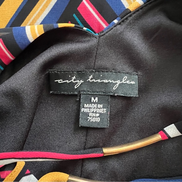 City Triangles Zigzag Print Dress Women’s Size M - Picture 2 of 8